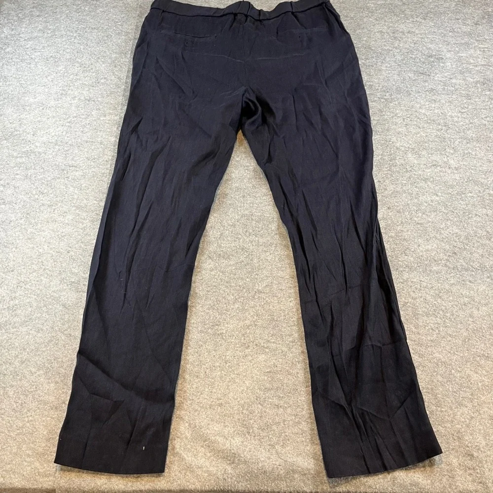Express Men Slim Fit Linen Blend Navy Blue Dress Pant 34x32 Professional Wedding